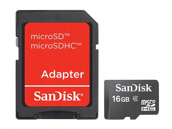 SANDISK 16GB micro SDHC 16 GB Class 4 microSD + SD