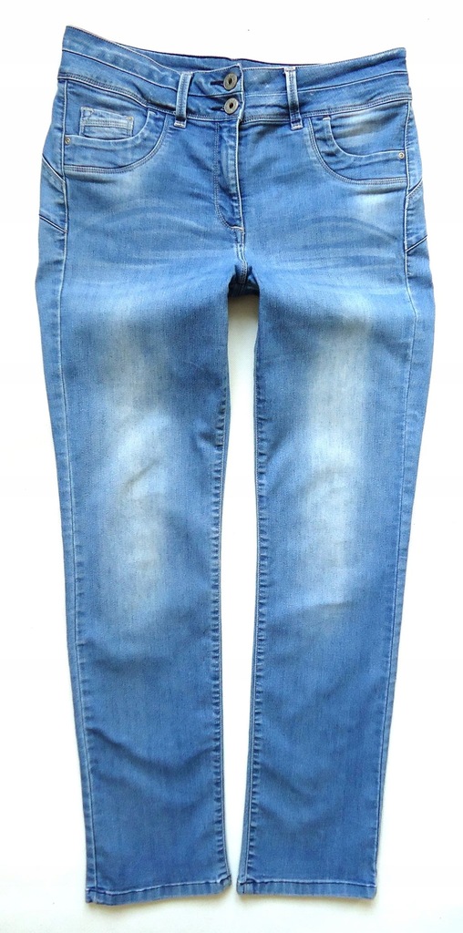 NEXT spodnie jeansy rurki SLIM przetarcia 42/44