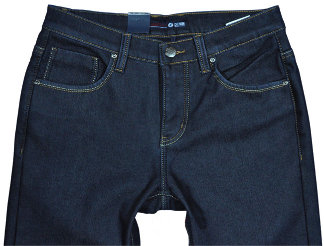 Męskie spodnie ocieplane jeans Longli LF66D 108 - 7014299557 ...