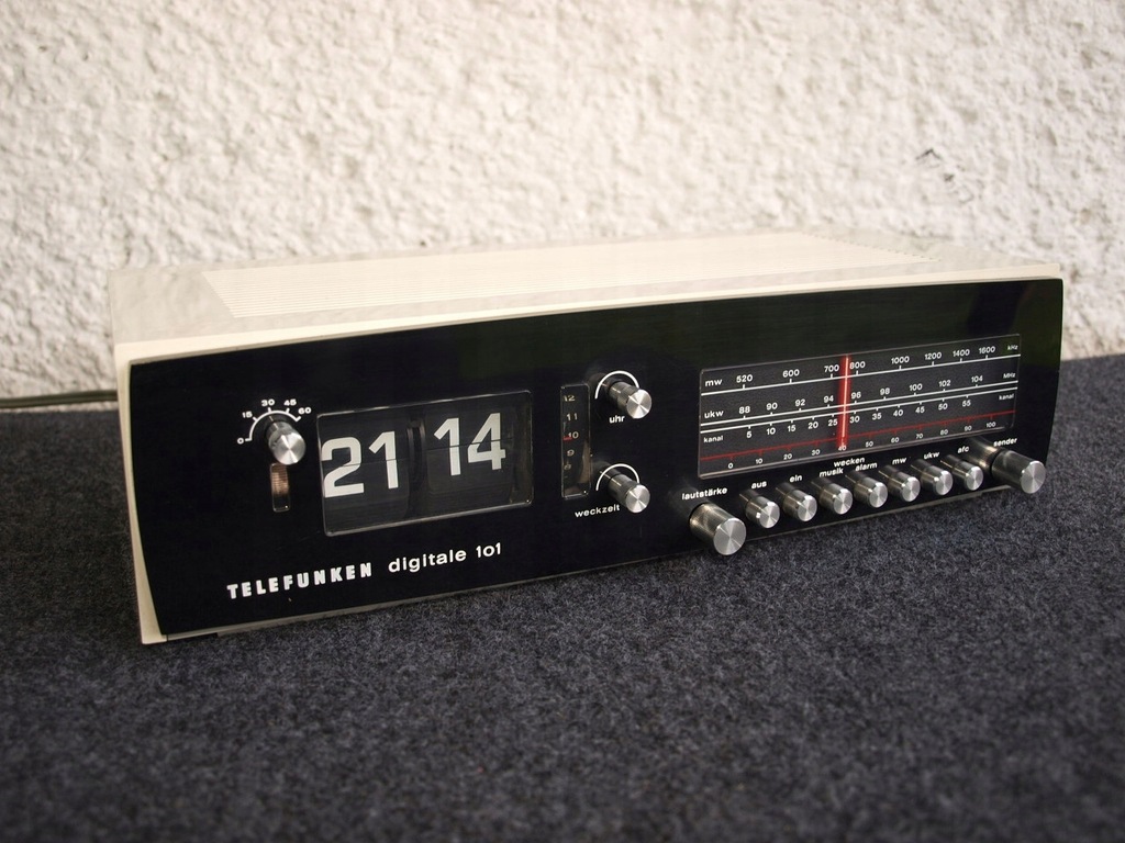 Radio, zegar klapkowy TELEFUNKEN digitale 101