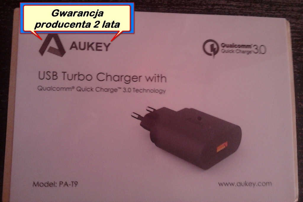 Ładowarka USB sieciowa AUKEY QC3.0 - Model: PA-T9