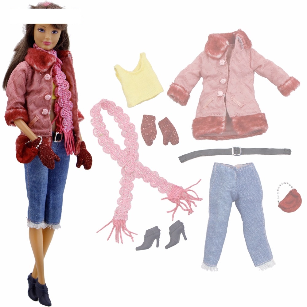 UBRANKO DLA LALKI BARBIE SPODNIE KURTKA BUTY SET