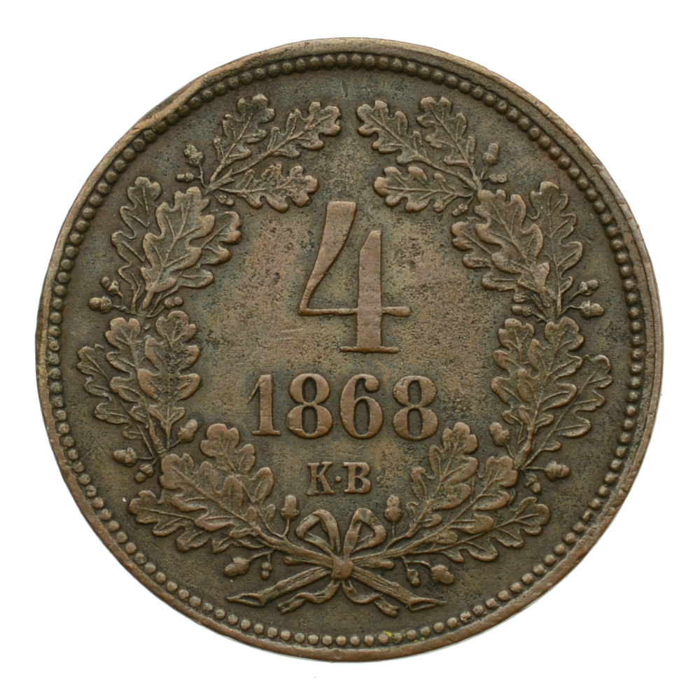 Węgry - 4 Krajcary 1868 KB