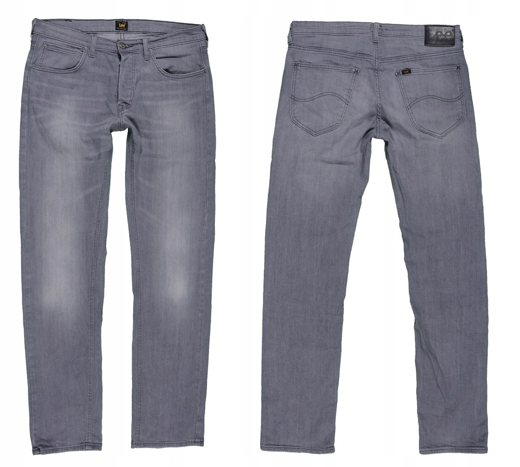 LEE popielate jeansy męskie elasten W33 L34