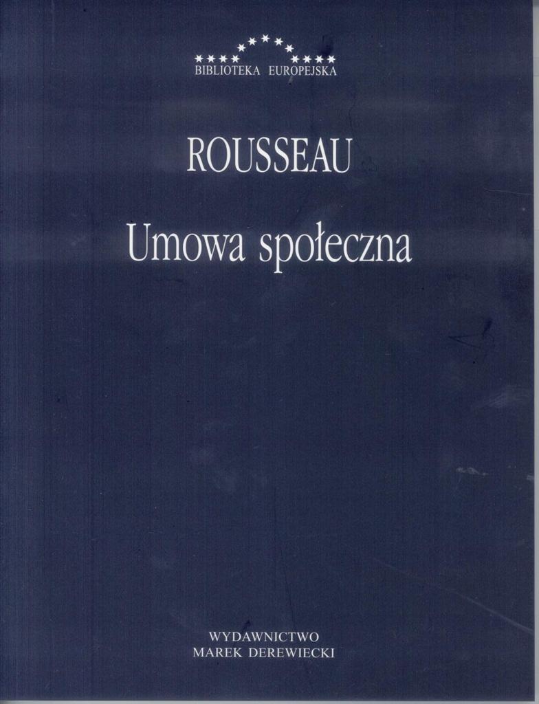 UMOWA SPOŁECZNA, JEAN JACQUES ROUSSEAU