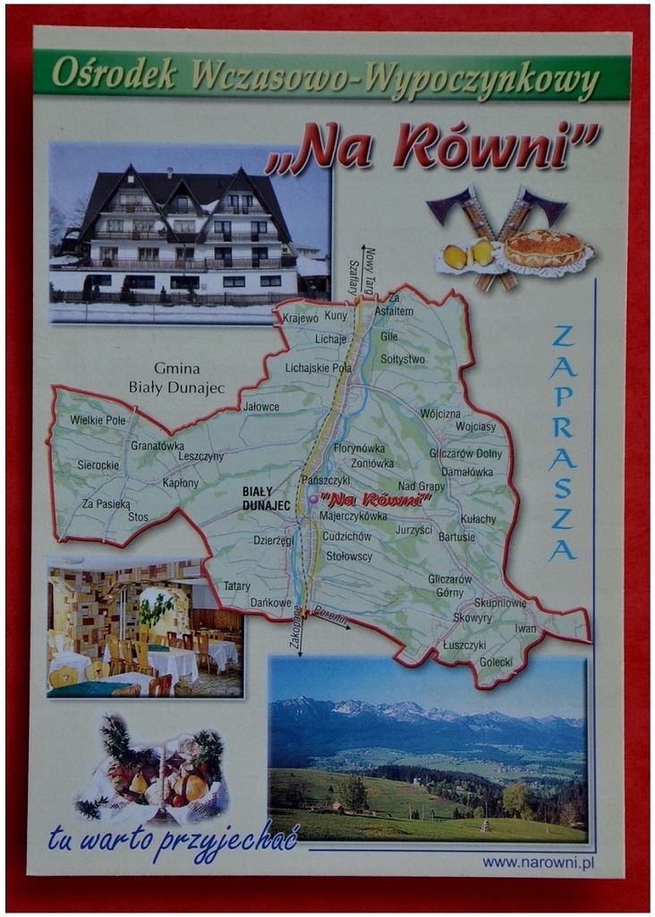 Biały Dunajec.Pensjonat ''Na równi'' / mapa