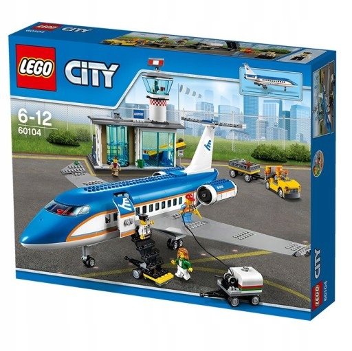 LEGO 60104 LOTNISKO SAMOLOT TERMINAL PASAŻERSKI FV