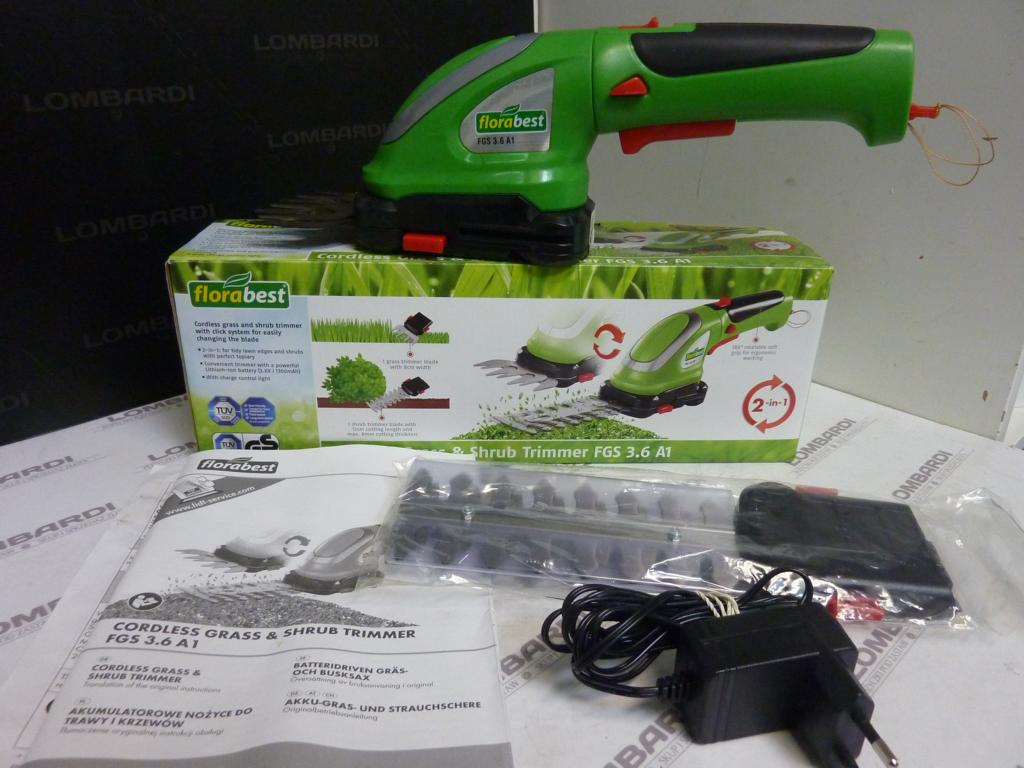 Florabest cordless grass store and shrub trimmer