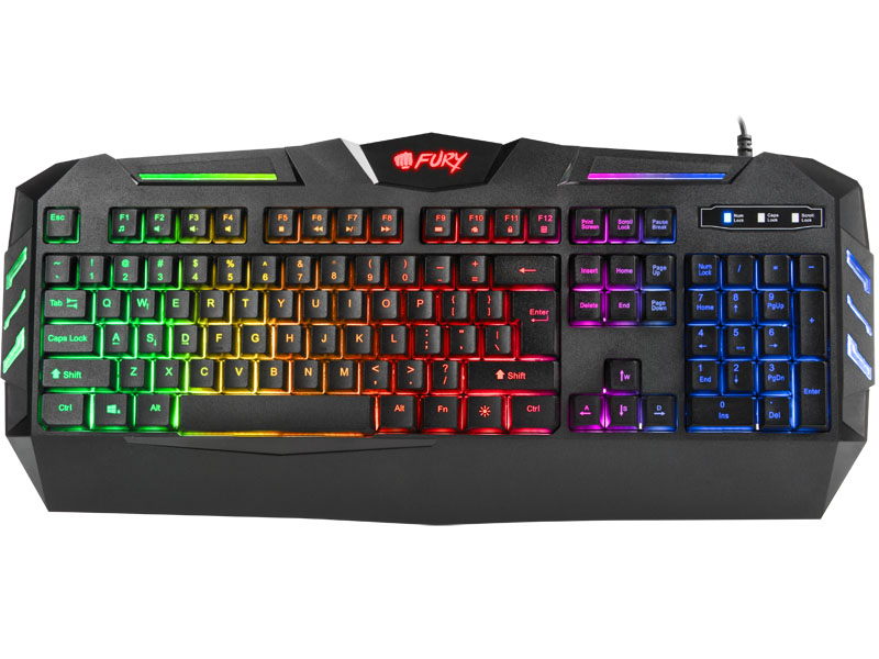 KLAWIATURA PODŚWIETLANA LED GAMINGOWA GRACZY FURY