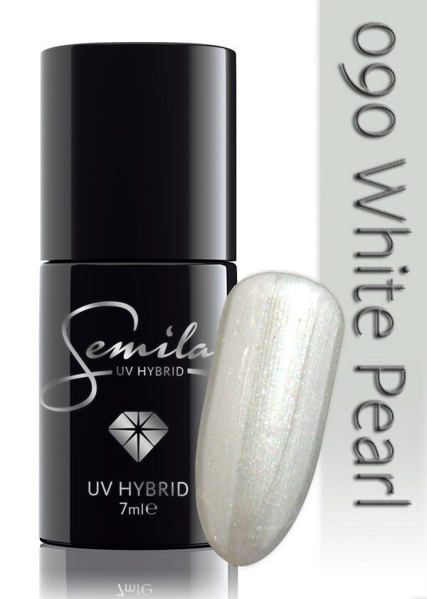 090 Lakier hybrydowy UV Hybrid Semilac White Pearl