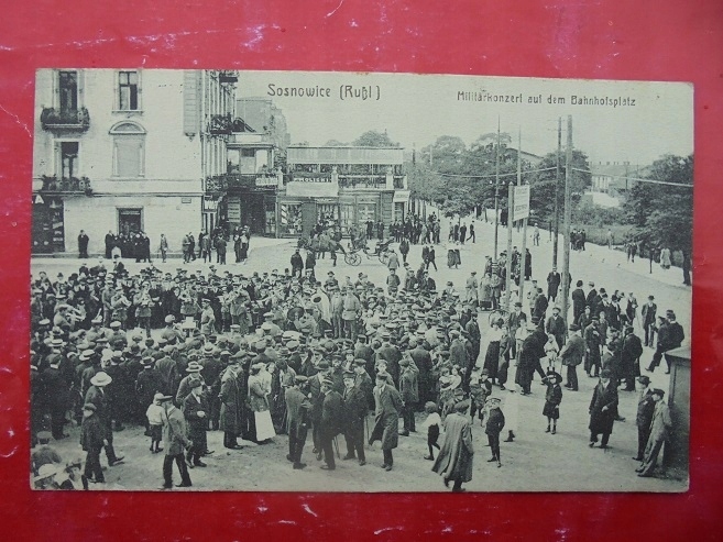 SOSNOWIEC PLAC DWORCOWY KONCERT JUDAIKA ŻYDZI 1916