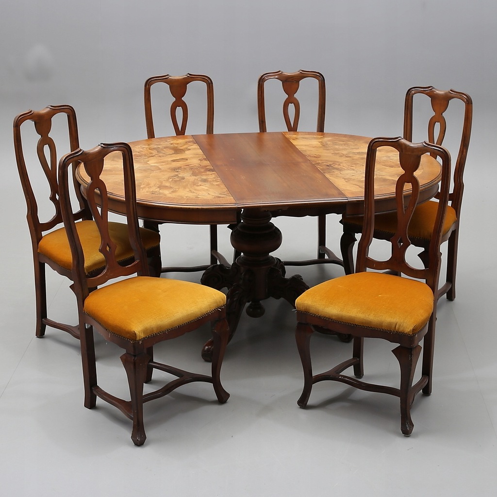 Stół i sześć krzeseł ROKOKO styl - PIĘKNY!!!!