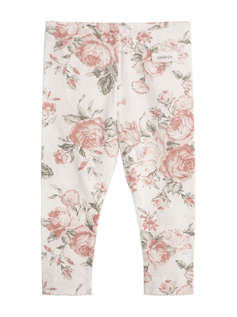 Legginsy spodnie w kwiaty róże Kappahl Newbie 80