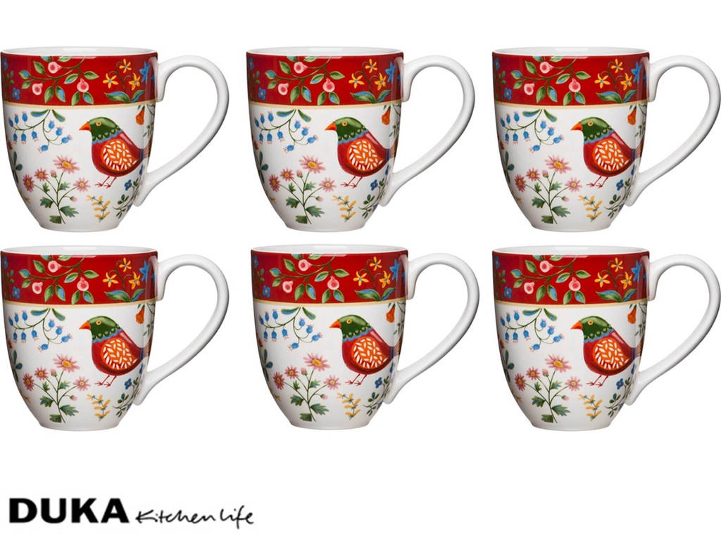 DUKA PARADISE Kubek do kawy herbaty 900 ml 6 szt