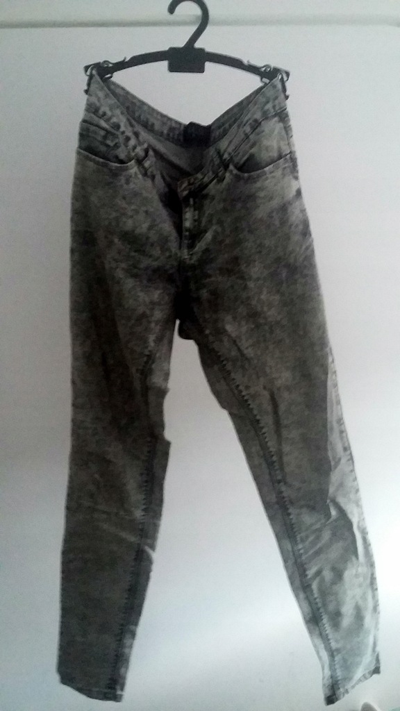 Spodnie jeansowe jeansy rurki marmurki Mohito