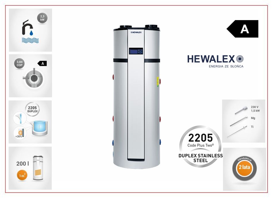 HEWALEX POMPA CIEPŁA PCWU 200K-2,3kW 91.10.50