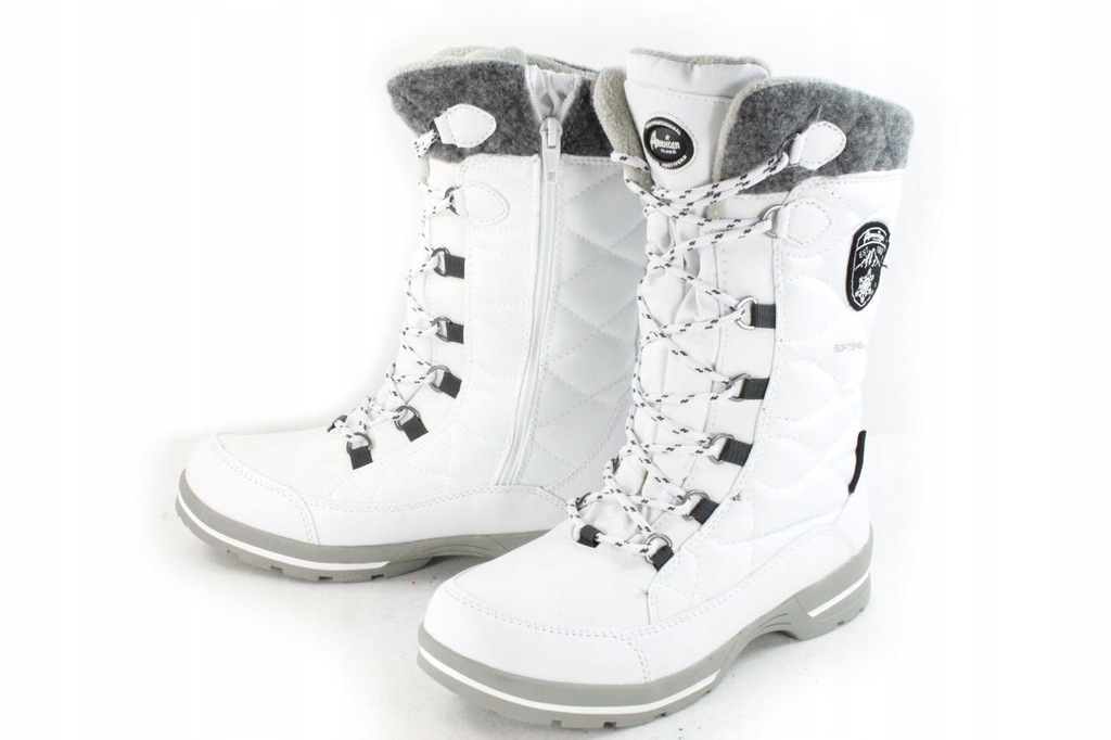 AMERICAN 941 BUTY ZIMOWE CIEPŁE DAMSKIE BIAŁE r39