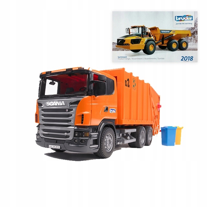 BRUDER 03560 Scania R Śmieciarka + KATALOG
