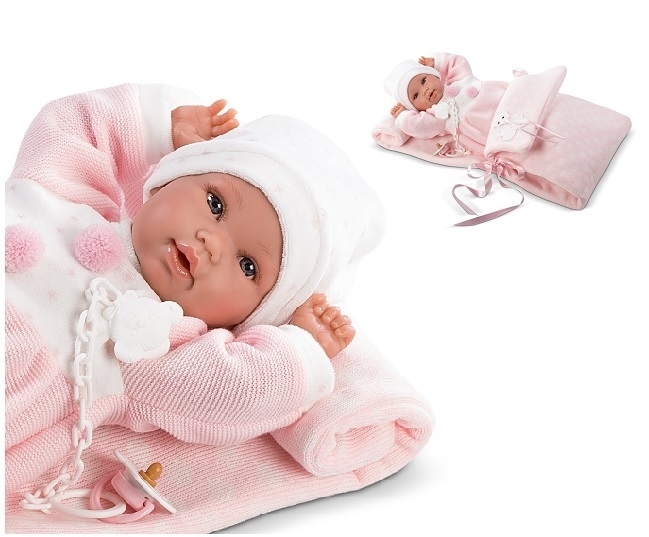 Hiszpańska lalka bobas dziewczynka 36 cm płącząca