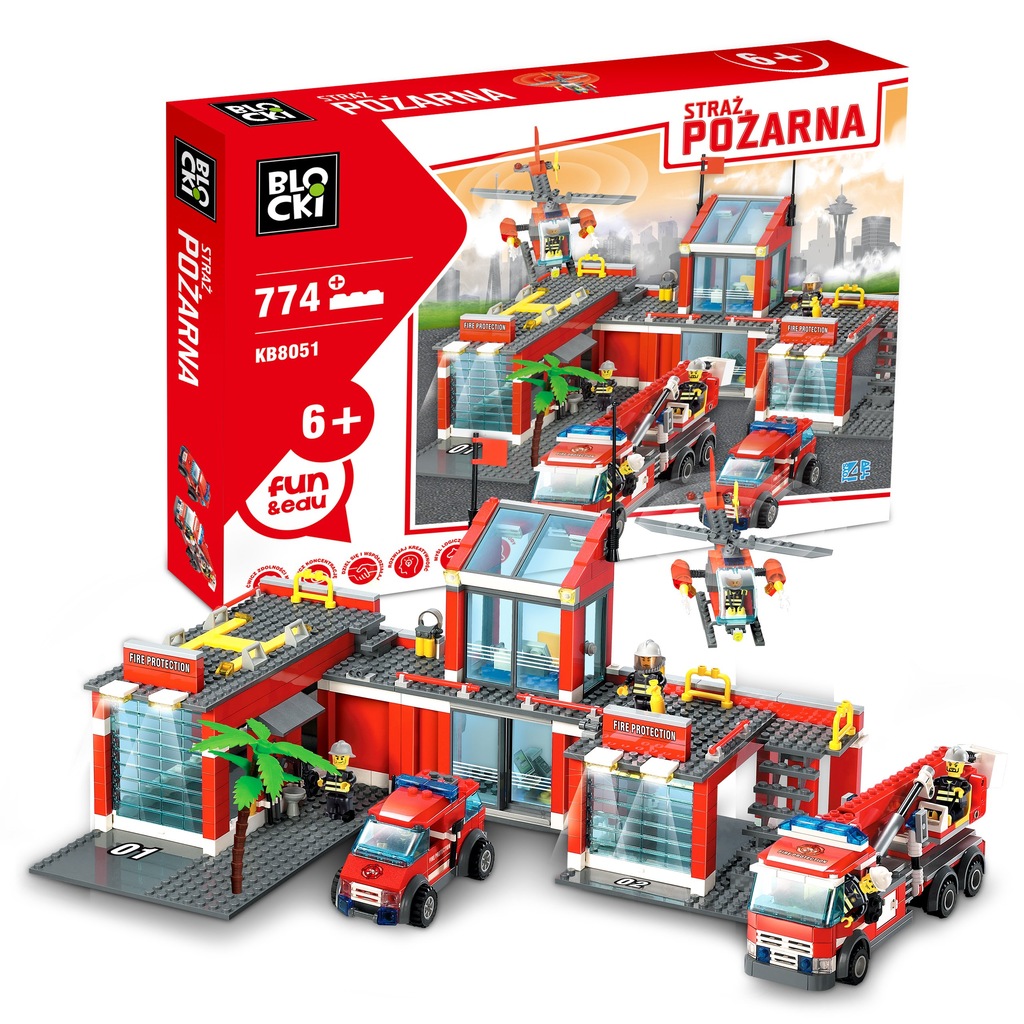 Blocki Klocki Remiza Straż Pożarna 774 LEGO KB8051