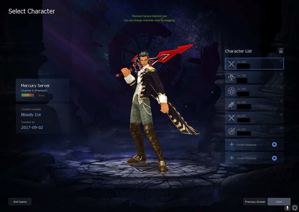 Cabal Online Blader 191, Wizzard 184, Warrior 182