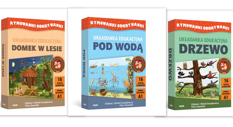 Układanki edukacyjne RYMOWANKI ODKRYWANKI plansze