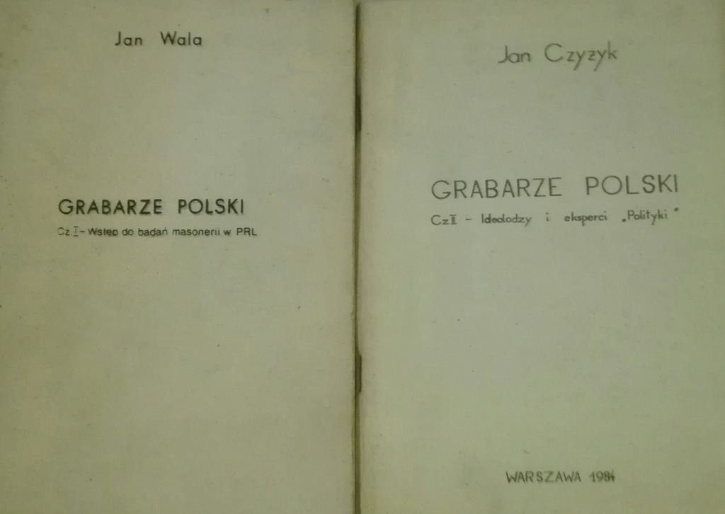 Grabarze Polski Jan Wala Jan Czyżyk 2 tomy SPK