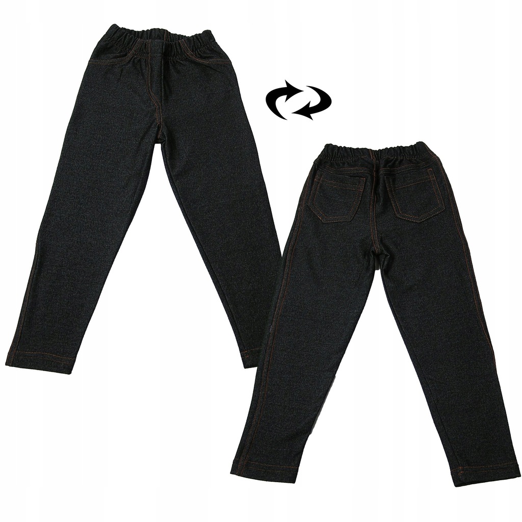 Getry, legginsy typu jeans - czarny - 92