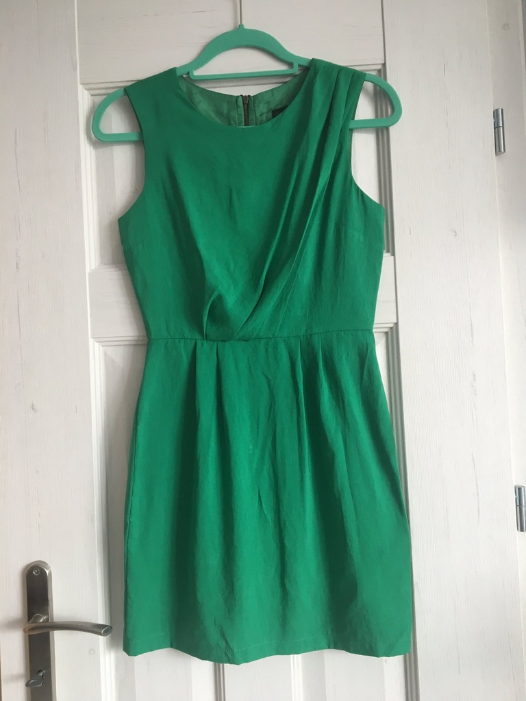 TOPSHOP zielona sukienka mini S