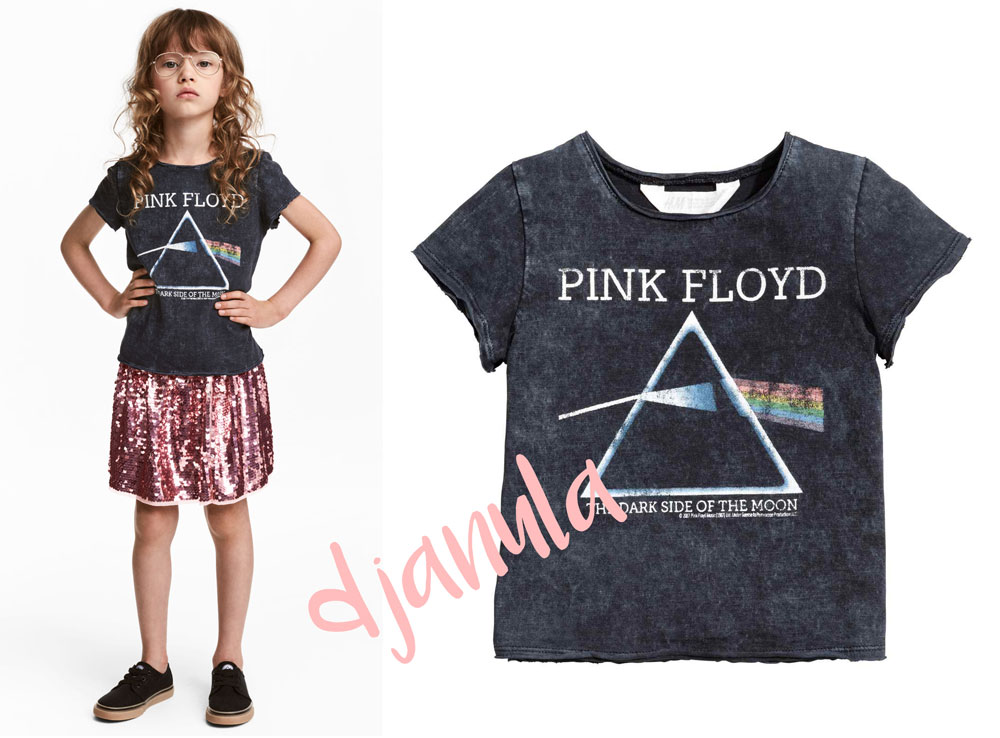 H&M koszulka PINK FLOYD dla małej fanki UNIKAT