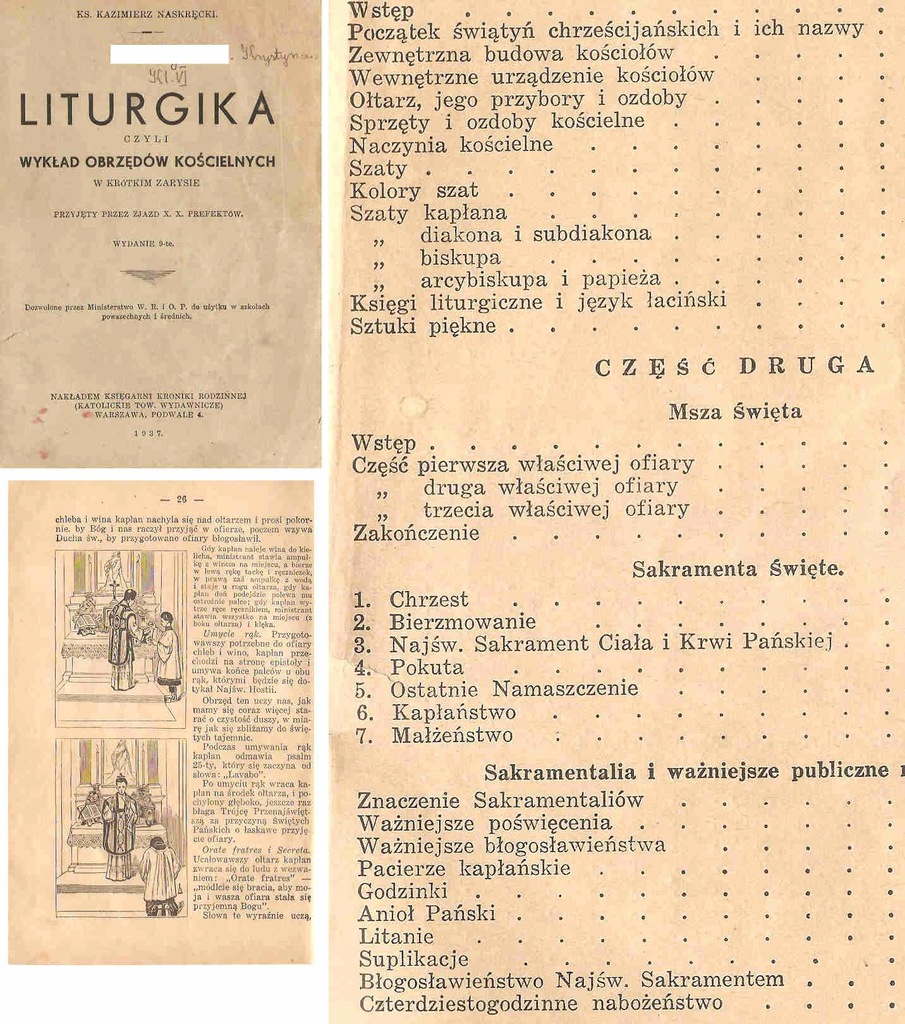 OBRZĘDY KOŚCIELNE --- 1937 --- CIEKAWY INFORMATOR