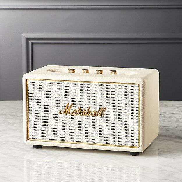 Beżowy głosnik bluetooth Marshall Acton