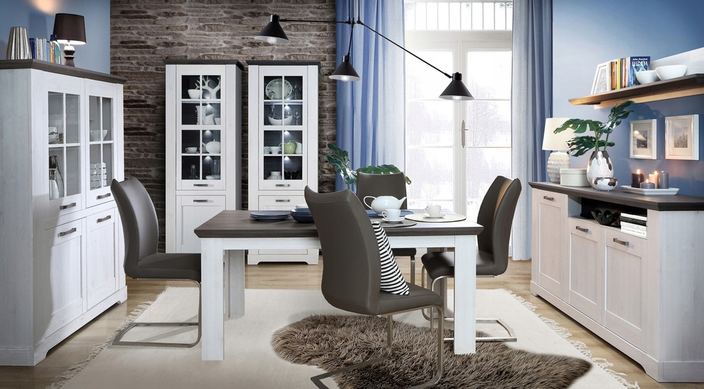 FORTE GARLAND Meble 3 biale dab śniezny