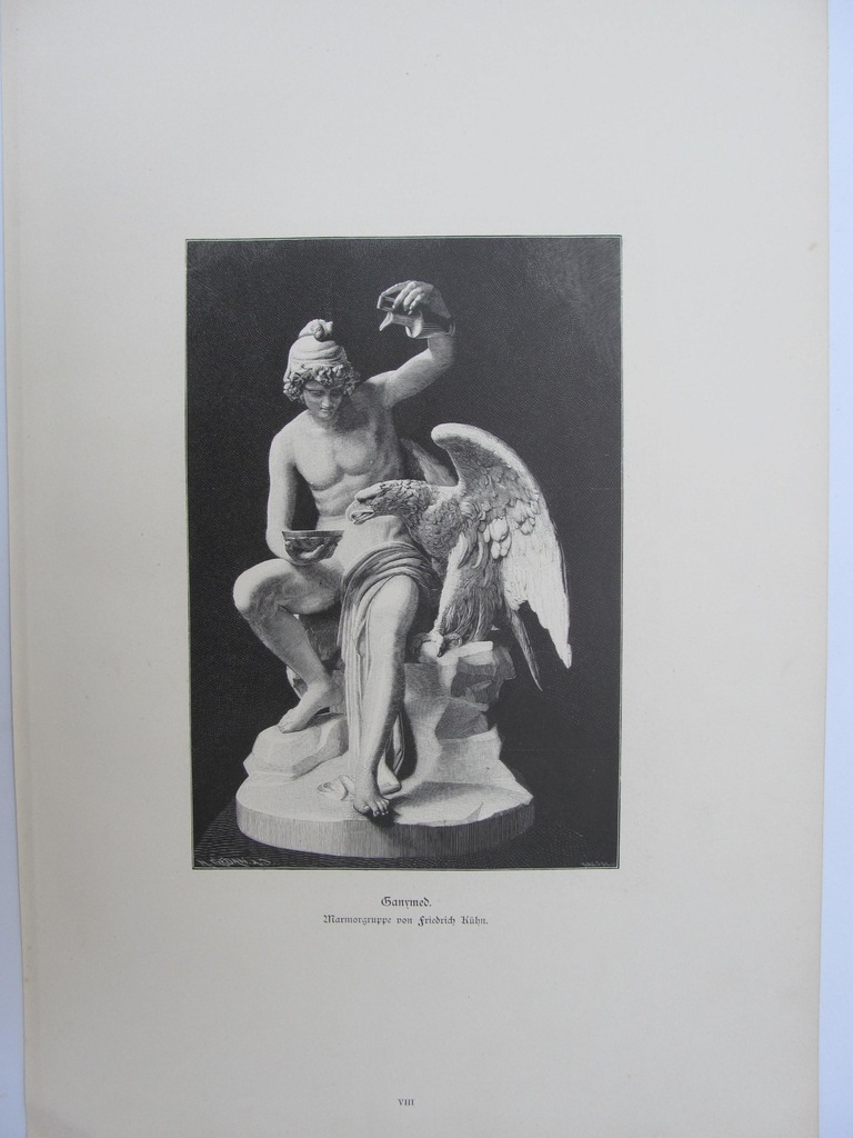 MITOLOGIA GANIMEDES ORZEŁ drzeworyt 1887 r.