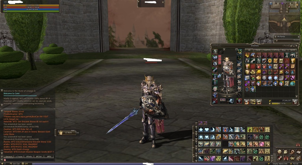 Lineage 2 Ramona Core Iss Sword Muse 100lvl 95%