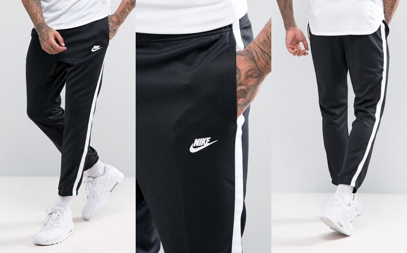 22655 E0 NIKE M SPODNIE DRESOWE Z LAMPASAMI Czarny