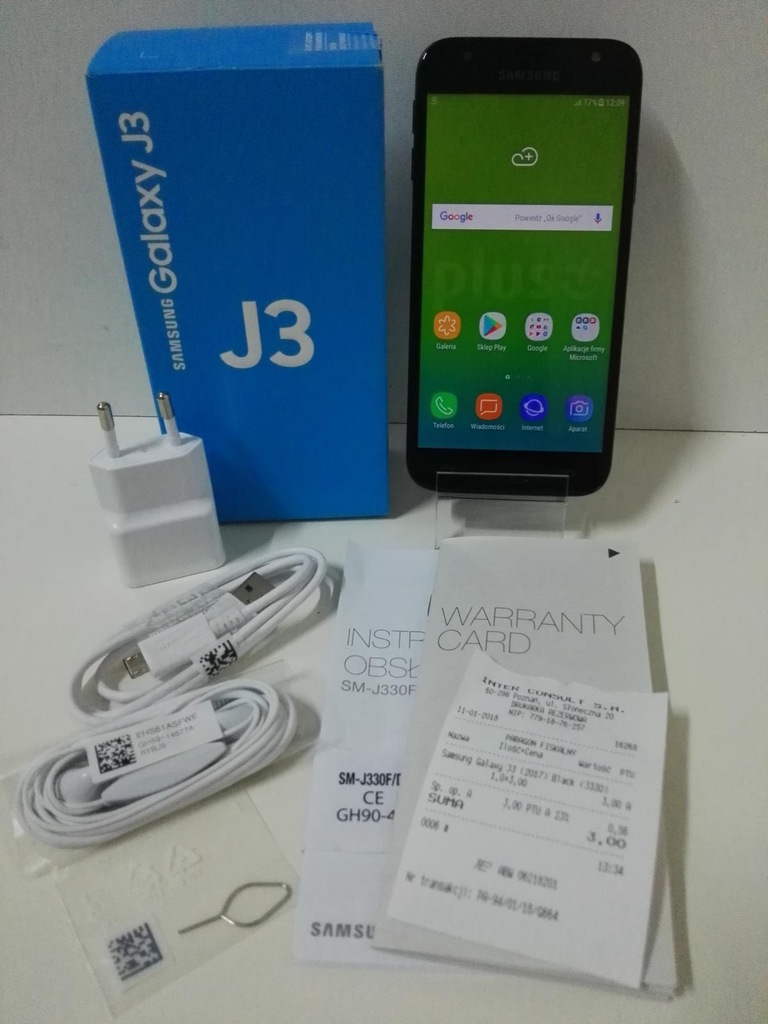 SAMSUNG GALAXY J3 2017 KOMPLET W PUDEŁKU +PARAGON