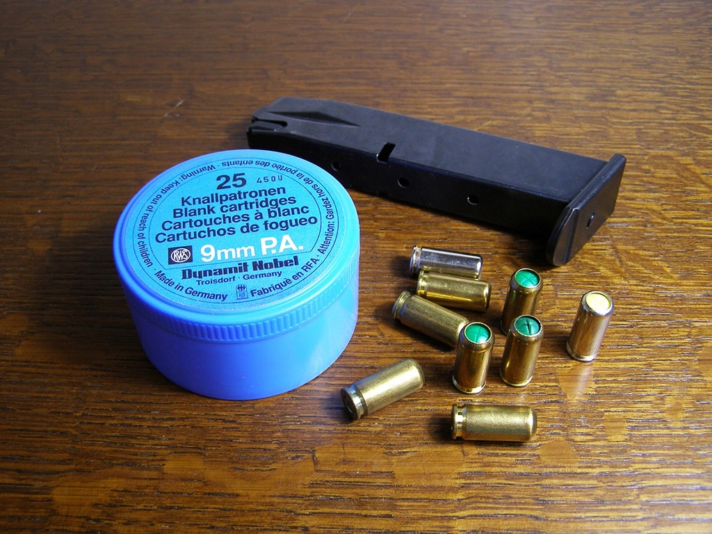 Naboje hukowe 9mm 9 sztuk Gratis