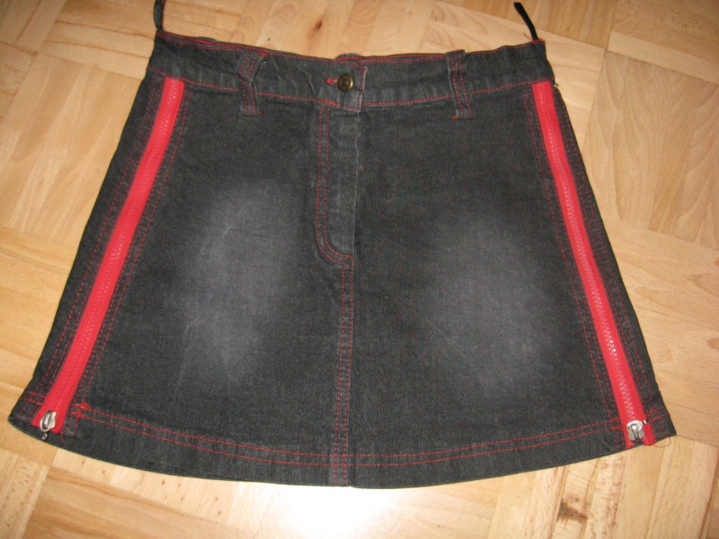 spódniczka 158 jeansowa dżinsowa z zamkami