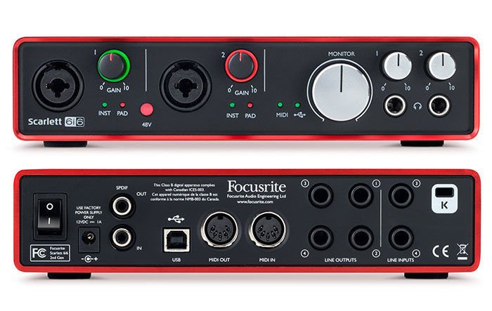 Focusrite Scarlett 6i6 2Gen - Interfejs Audio