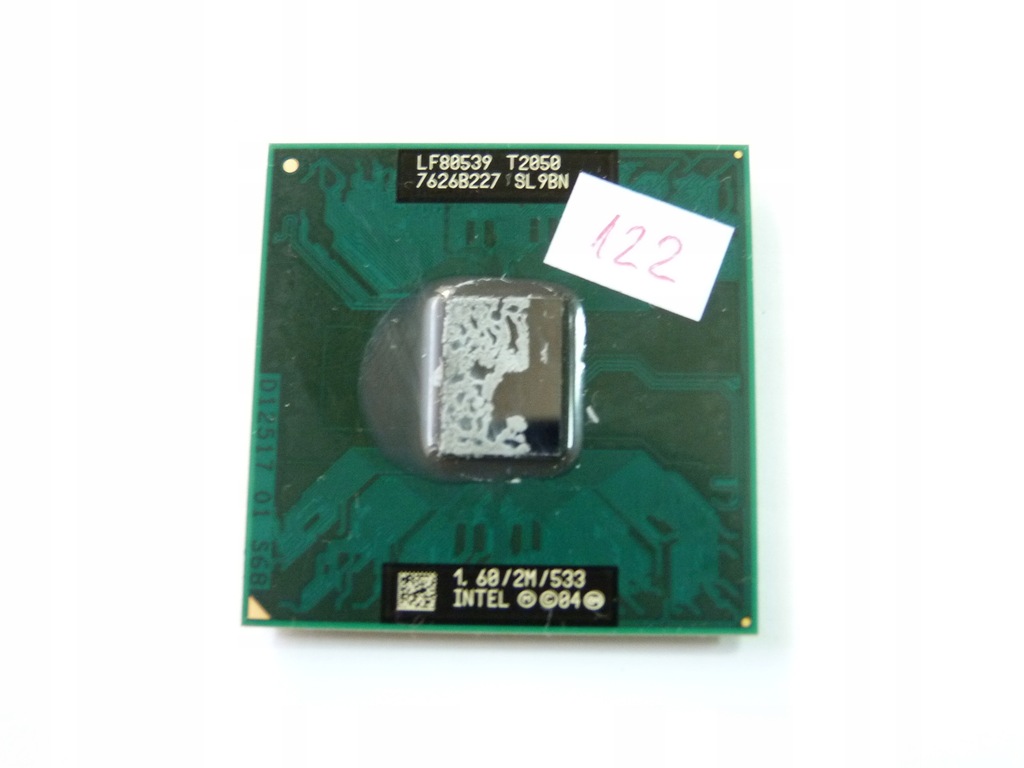 122 procesor Intel T2050 1,6 Ghz SL9BN Socket M