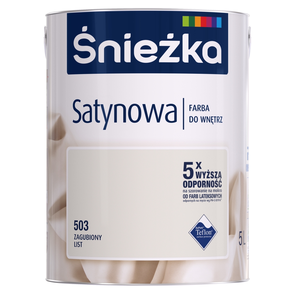 FARBA SATYNOWA 507 SUBTELNY BEŻ 5L ŚNIEŻKA