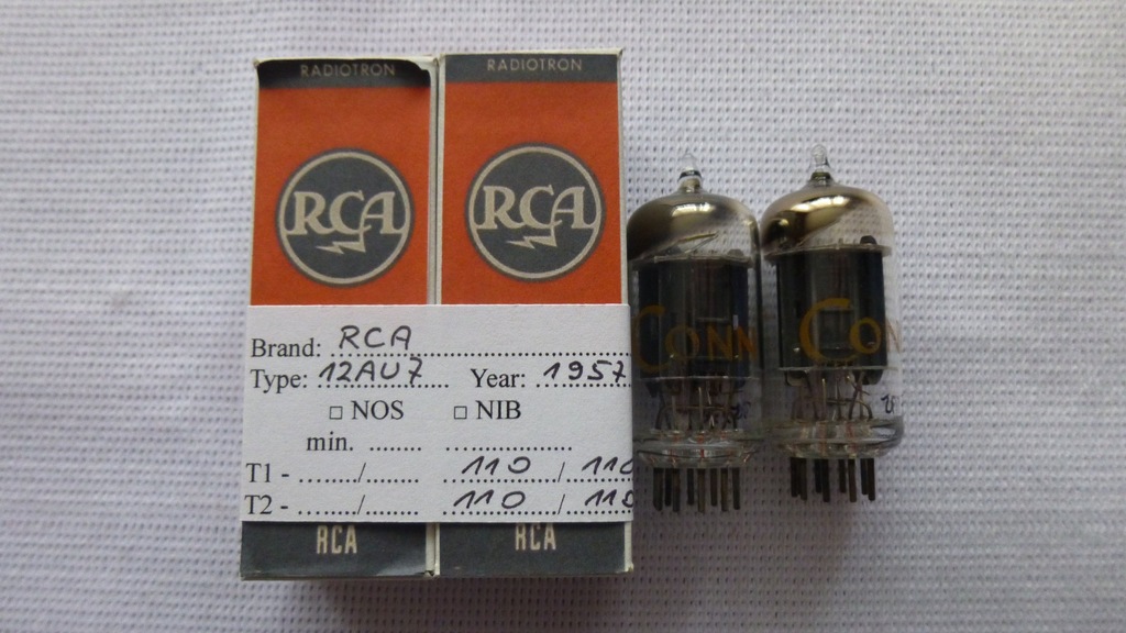 Para 12AU7/ECC82 CONN/RCA black plate