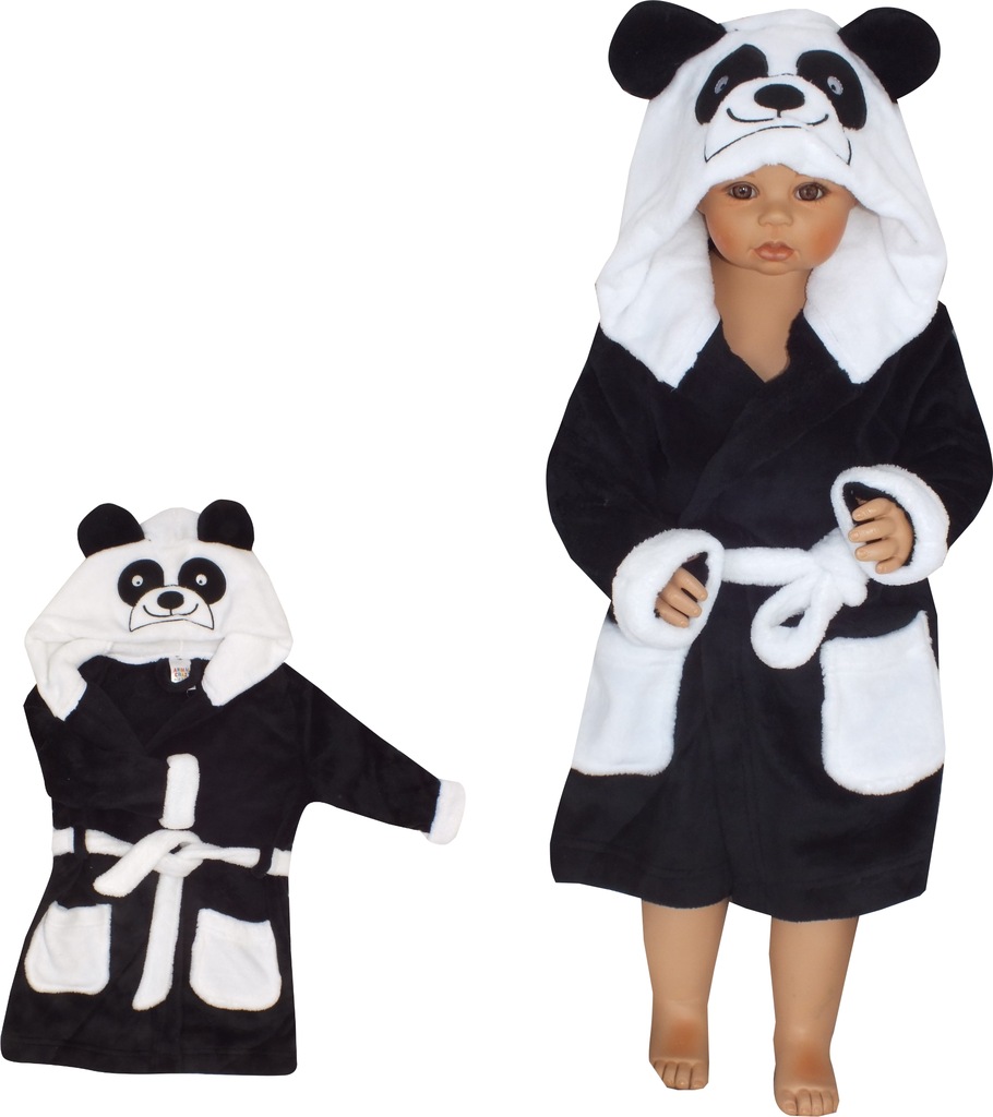 Szlafrok dziecięcy zwierzątka PANDA 98 ciepły TOP