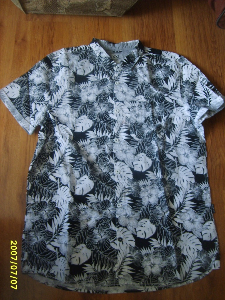 CROPP koszula hawajka z motywem kwiatowym r. XXL