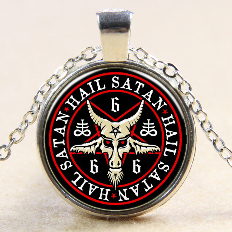 NASZYJNIK SATANISTYCZNY GOTYCKI PENTAGRAM SATANIZM