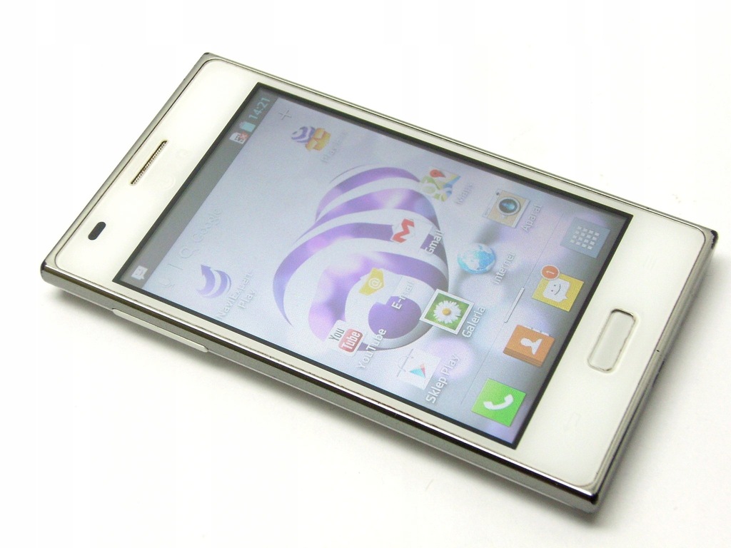 BIAŁY LG L5 E610 5MPIX 4'' GPS WIFI BEZ SIMLOCKA