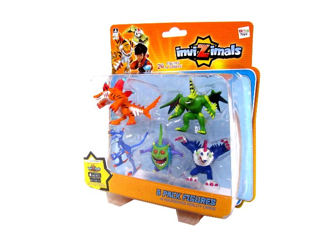 5 FIGUREK gra INVIZIMALS + KARTY ZAPHYRA METALMUTT
