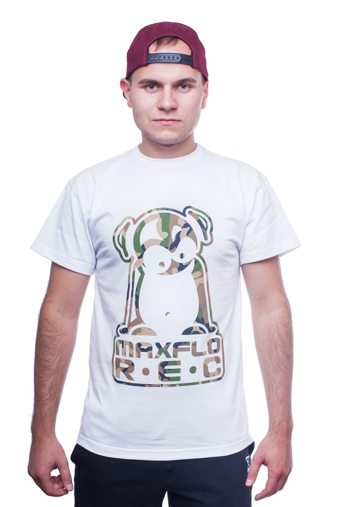 T-shirt FLOREK MORO biały r. S MaxFloRec
