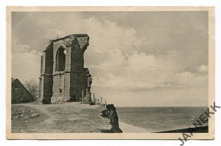 TRZĘSACZ Kirchenruine Hoff, ruiny kościoła, morze